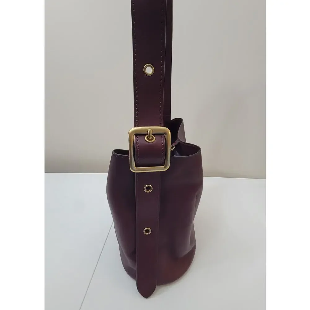 Coach Bleecker Bucket Bag CCC23 Maple Leather w/ Pouch & Dust Bag Like New
